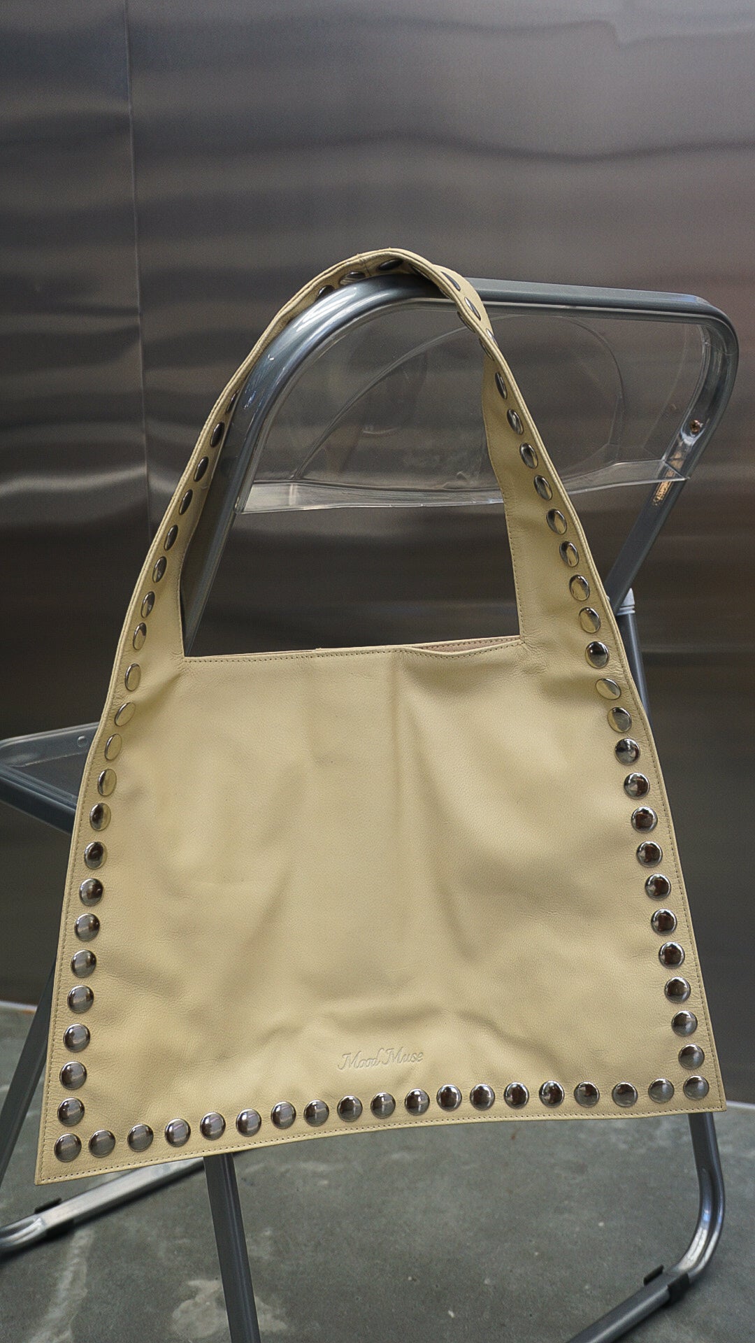 The Bridgette Studded Tote In Butter