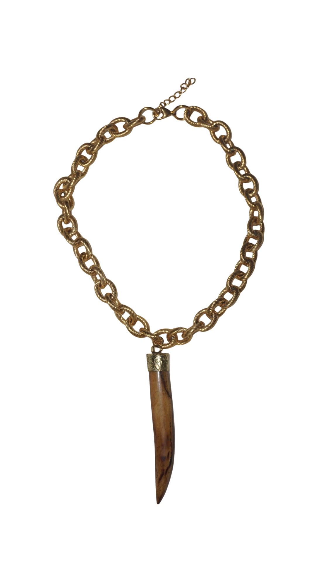 The Sienna Horn Necklace in Sandstone