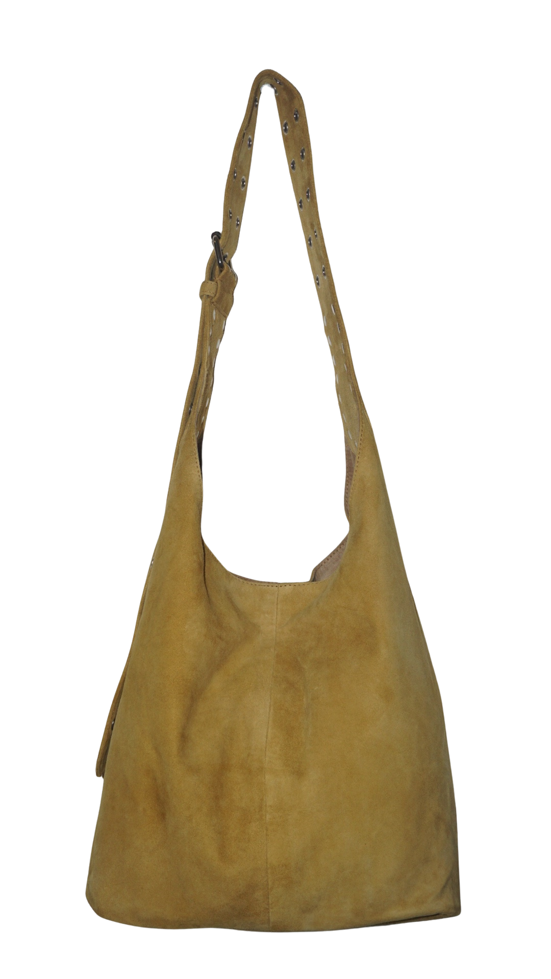 The Romy Riveted Hobo Bag in Mustard