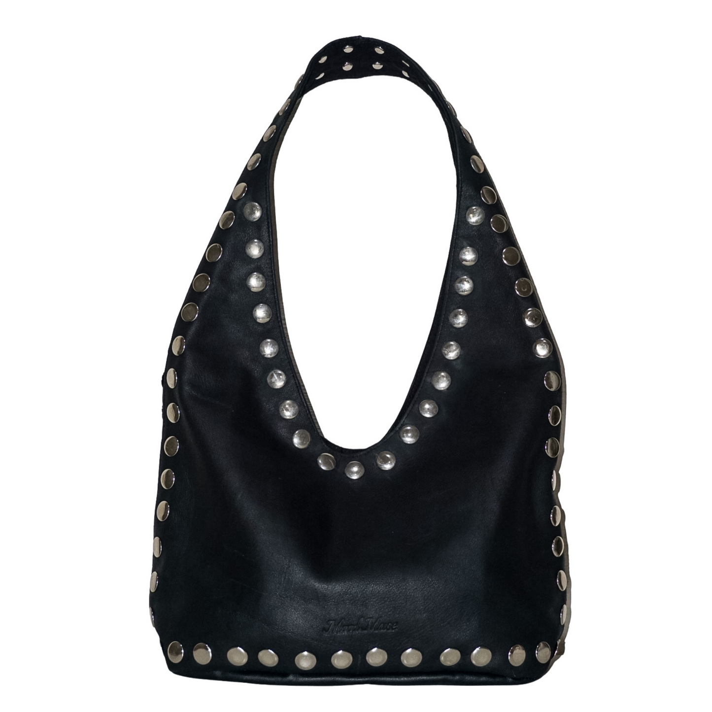 The Kate Studded Slouch Bag In Black
