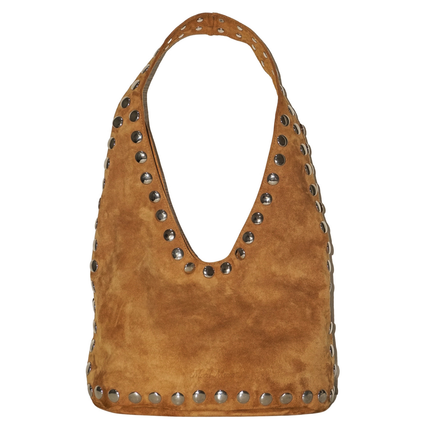 The Kate Studded Slouch Bag In Tobacco